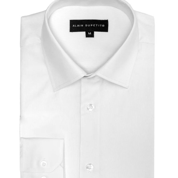 Alain Dupetit Men's Size Large White Long Sleeve Button Front Dress Shirt NEW - Picture 7 of 7
